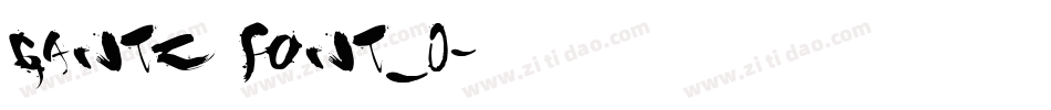 gantz font_0字体转换